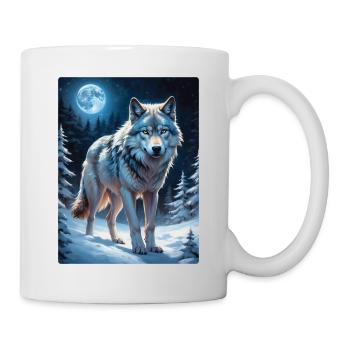 Loup de paysage d’hiver 1.5 - Mug blanc - blanc - Droite