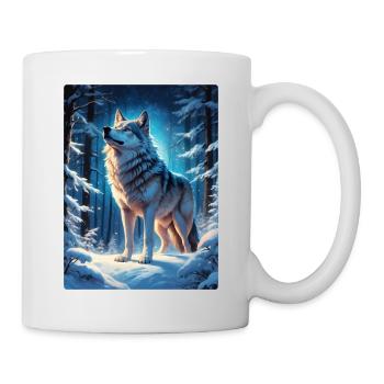 Loup de paysage d’hiver 1.11 - Mug blanc - blanc - Droite