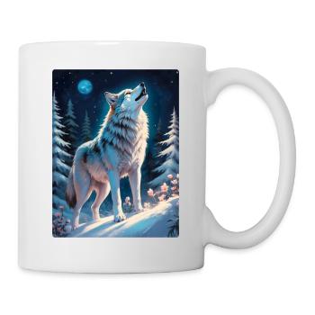 Paysage d’hiver Wolf 1.2 - Mug blanc - blanc - Droite