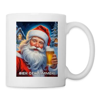 Weihnachten Santa Claus Bier 1.1 - Tasse - Weiß - Rechts