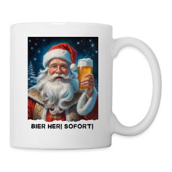 Weihnachten Santa Claus Bier 1.3 - Tasse - Weiß - Rechts