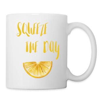 Squeeze the day Lemon Funny Sayings - Mug - white - Right