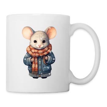 Süße Wintermaus - Tasse - Weiß - Rechts