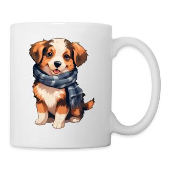 Dog in winter - Mug - white - Right