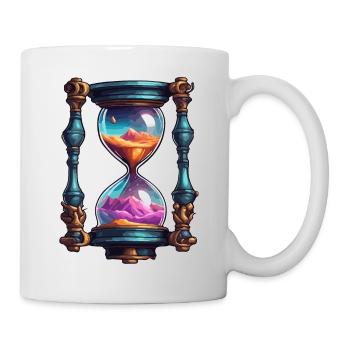 Hourglass / Timepiece / Antique /Grains of Sand / Drain - Mug - white - Right
