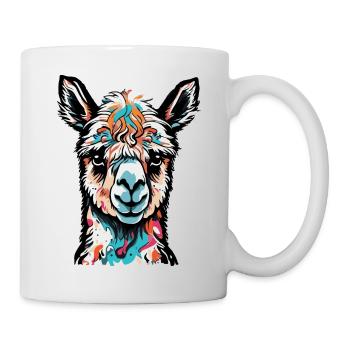 colorful alpaca - Mug - white - Right
