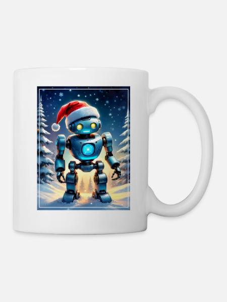 Winterlandschaft Robot 1.10 - Tasse - Weiß