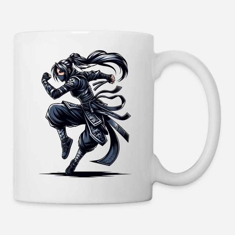 Charmant combattant ninja I Ninja Girl I Ninja - Mug blanc - blanc