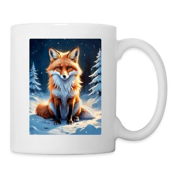 Winterlandschaft Fuchs 1.4 - Tasse - Weiß - Rechts