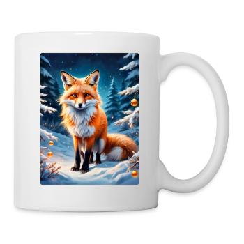 Winterlandschaft Fuchs 1.3 - Tasse - Weiß - Rechts