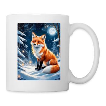 Winterlandschaft Fuchs 1.7 - Tasse - Weiß - Rechts