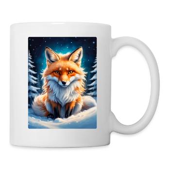 Winterlandschaft Fuchs 1.12 - Tasse - Weiß - Rechts