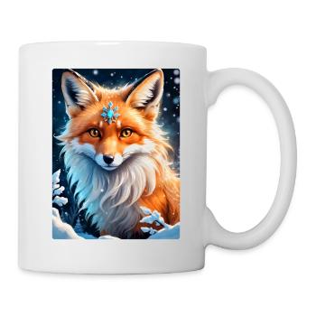 Winterlandschaft Fuchs 1.9 - Tasse - Weiß - Rechts