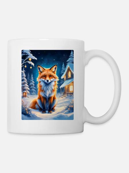 Winterlandschaft Fuchs 1.2 - Tasse - Weiß