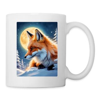 Winterlandschaft Fuchs 1.11 - Tasse - Weiß - Rechts
