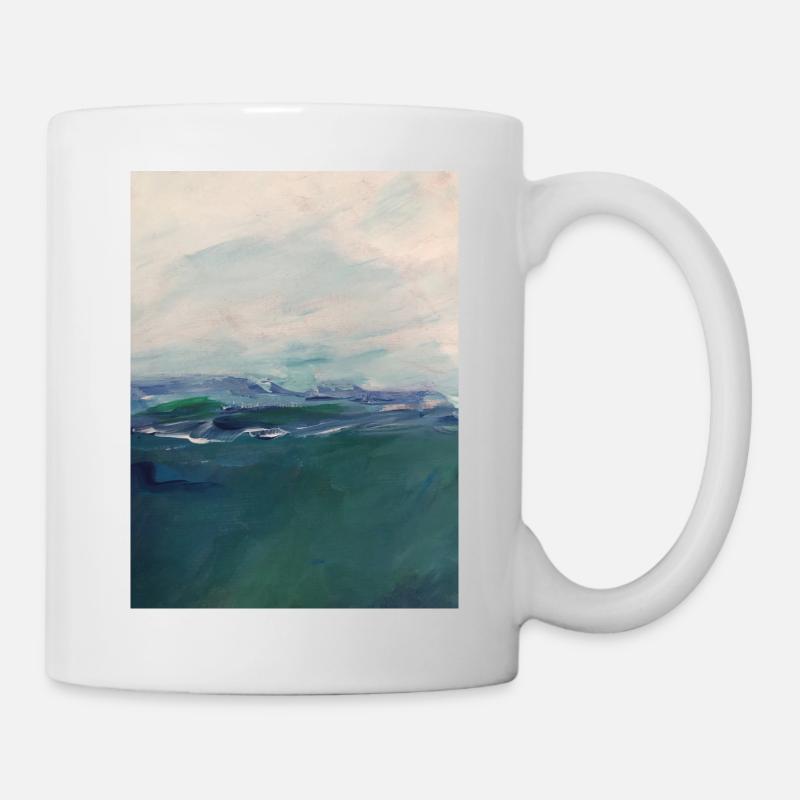 Abstraktes Meer - Tasse - Weiß