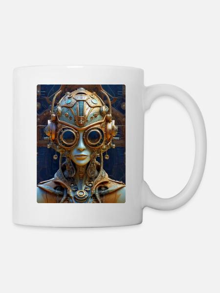 Steampunk Alien 1.1 - Tasse - Weiß