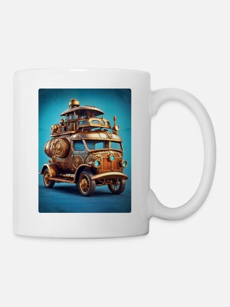 Steampunk Automobile 1.13 - Tasse - Weiß