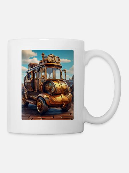 Steampunk Automobile 1.6 - Tasse - Weiß