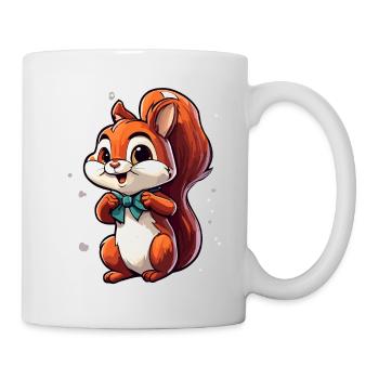 Écureuil / Animal / Rongeur / Animal de la forêt / Bande dessinée - Mug blanc - blanc - Droite