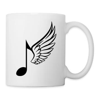 Note de musique ailes -idée cadeau original - Mug blanc - blanc - Droite