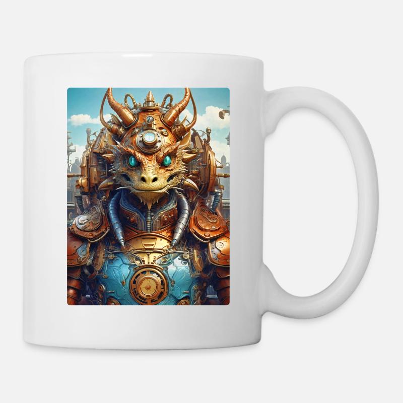 Dragon Steampunk 1.11 - Mug blanc - blanc