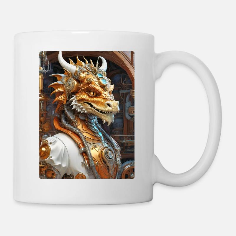 Dragon Steampunk 1.2 - Mug blanc - blanc