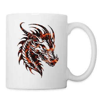 Fantasy Dragon Anime Dragon Head Reptile mythique - Mug blanc - blanc - Droite