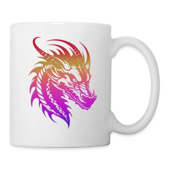Fantasy Dragon Anime Dragon Head Mythical reptile - Mug - white - Right