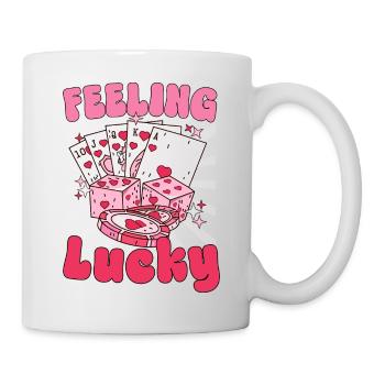 Se sentir chanceux la Saint-Valentin - Mug blanc - blanc - Droite