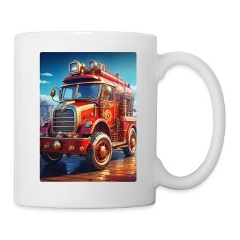 Steampunk Fire Truck 1.2 - Tasse - Weiß - Rechts