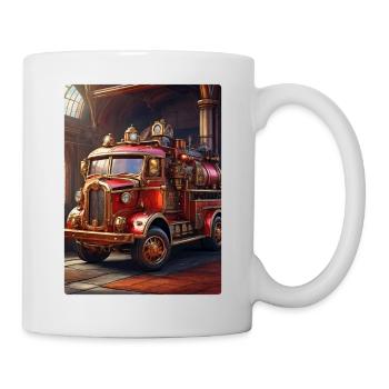 Steampunk Fire Truck 1.14 - Tasse - Weiß - Rechts