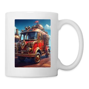 Steampunk Fire Truck 1.20 - Tasse - Weiß - Rechts
