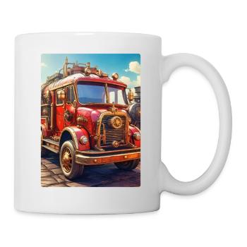 Steampunk Fire Truck 1.23 - Tasse - Weiß - Rechts