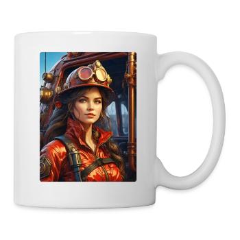 Steampunk Firefighter Woman 1.1 - Mug - white - Right