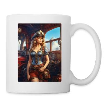 Steampunk Firefighter Woman 1.6 - Mug - white - Right