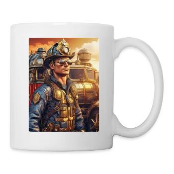 Steampunk Firefighter Man 1.2 - Mug - white - Right