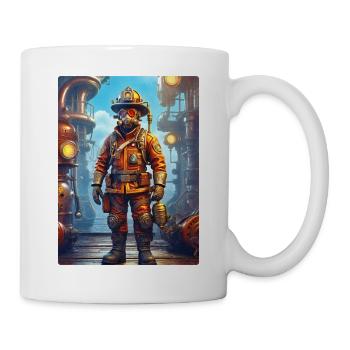 Steampunk Firefighter Man 1.11 - Mug - white - Right