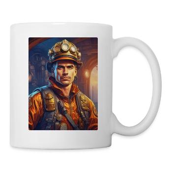 Steampunk Firefighter Man 1.6 - Mug - white - Right