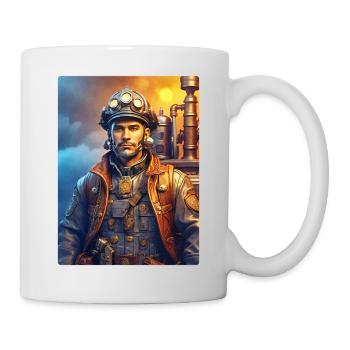 Steampunk Firefighter Man 1.3 - Mug - white - Right