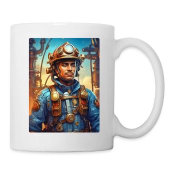 Steampunk Firefighter Man 1.5 - Mug - white - Right