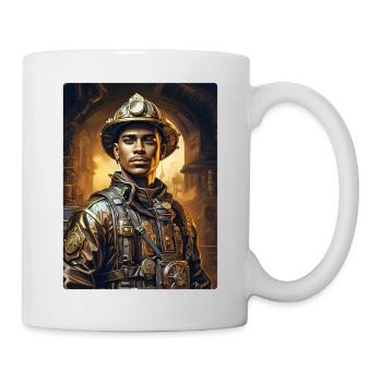 Steampunk Firefighter Man 1.8 - Mug - white - Right