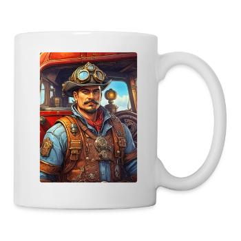 Steampunk Firefighter Man 1.21 - Mug - white - Right