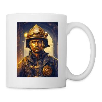Steampunk Firefighter Man 1.30 - Mug - white - Right