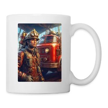 Steampunk Firefighter Man 1.27 - Mug - white - Right