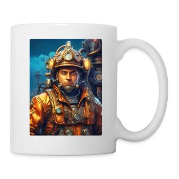 Steampunk Firefighter Man 1.28 - Mug - white - Right