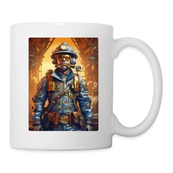 Steampunk Firefighter Man 1.20 - Mug - white - Right