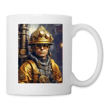 Steampunk Firefighter Man 1.24 - Mug - white - Right