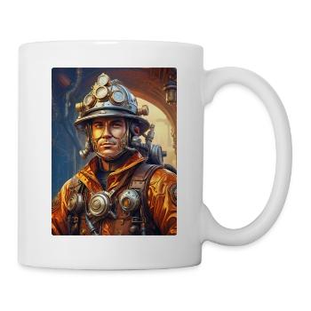 Homme pompier steampunk 1.23 - Mug blanc - blanc - Droite