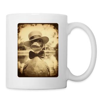 Sir Waddleberry Quackington entspannt sich am Pool - Tasse - Weiß - Rechts